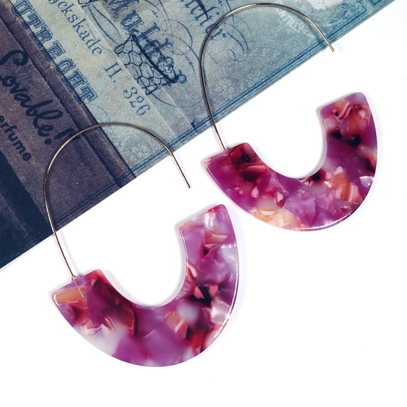 Jewelry - Acrylic Tortoise Shell Resin Earrings